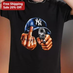 HATE Knuckles Middle Finger Gangsta Rap Graphic Tee available at our Los Angeles warehouse