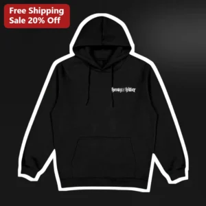 Heavy Hitter Hoodie Black Gothic Minimalist Streetwear Pullover for Men Gym Boxing available at our Los Angeles warehouse