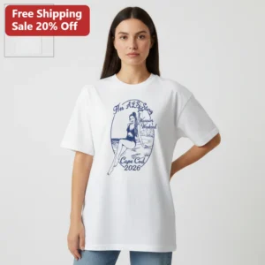 Her ALS Story Warrior Weekend Cape Cod 2026 Tee, Vintage Pinup Lighthouse Beach Graphic Shirt, ALS A available at our Los Angeles warehouse