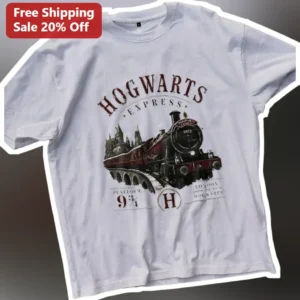Hogwarts Express Platform 9¾ Tee Harry Potter Vintage Distressed Graphic Shirt available at our Los Angeles warehouse