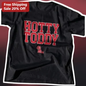 Hotty Toddy Ole Miss Tee University of Mississippi Rebels Fan Shirt Game Day Apparel available at our Los Angeles warehouse