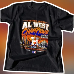 Houston Astros AL West Champions Baseball Built Different Tee available at our Los Angeles warehouse