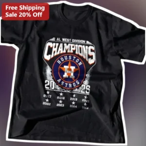 Houston Astros AL West Division Champions Tee Vintage Distressed Baseball Fan Shirt Gift available at our Los Angeles warehouse