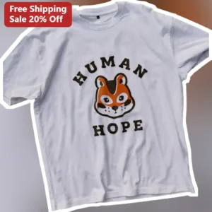 Human Hope Graphic Tee Cute Cartoon Fox Animal Lover Gift available at our Los Angeles warehouse