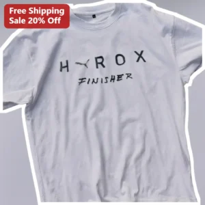 HYROX FINISHER Tee Athletic Race Completion Shirt for Fitness Enthusiasts available at our Los Angeles warehouse