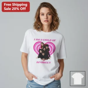 I Am a Child of Divorce One Direction Heart Graphic Tee, Funny 1D Fan Merch Gift for Directioners available at our Los Angeles warehouse