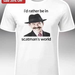 I'd Rather Be In Scatman's World Graphic Tee Retro 90s Eurodance Music Shirt available at our Los Angeles warehouse