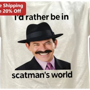 I'd Rather Be In Scatman's World Tee Retro 90s Music Humor Graphic Shirt available at our Los Angeles warehouse