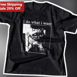 I Do What I Want Graphic Tee Punk Wolf Grunge Aesthetic Shirt available at our Los Angeles warehouse