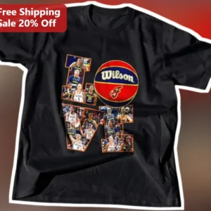 I LOVE Basketball WNBA Fan Photo Collage Graphic Tee Gift for Women available at our Los Angeles warehouse
