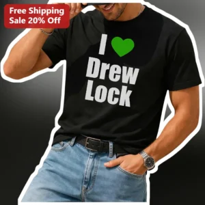 I Love Drew Lock Tee Seattle Seahawks QB Fan Shirt NFL Quarterback Gift available at our Los Angeles warehouse
