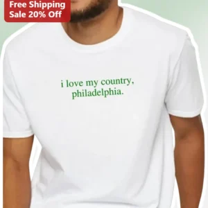 I Love My Country Philadelphia Tee City Pride Graphic Shirt available at our Los Angeles warehouse