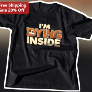 I'M DYING INSIDE Vintage Distressed Graphic Tee Dark Humor Sarcastic Gift available at our Los Angeles warehouse