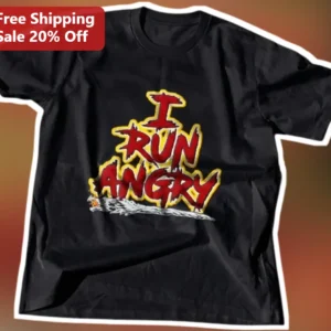 I Run Angry Graphic Tee Funny Marathon Runner Gift Unisex Shirt available at our Los Angeles warehouse