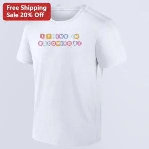 I Think I'm Becoming Bi Tee, Bisexual Pride Shirt, Pastel Y2K Graphic Tee, Pride Month Gift for Quee available at our Los Angeles warehouse