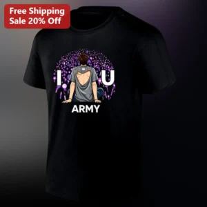 I U ARMY BTS Purple Ocean Concert Tee, K-pop Fan Gift for ARMY available at our Los Angeles warehouse