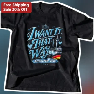 I Want It That Way Backstreet Boys Düsseldorf 2026 Concert Tee available at our Los Angeles warehouse