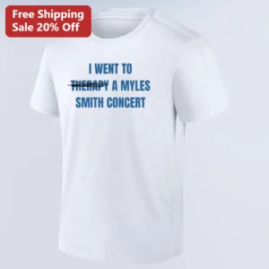 I Went To Therapy A Myles Smith Concert Tee, Funny Music Quote Shirt for Fans, Myles Smith Merch Gif available at our Los Angeles warehouse