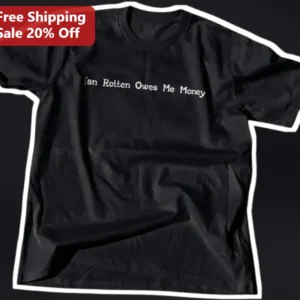 Ian Rotten Owes Me Money Tee ECW Wrestling Humor Graphic Shirt available at our Los Angeles warehouse