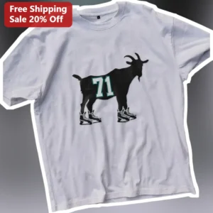 Ice Hockey Goat Silhouette Tee Funny GOAT Acronym Graphic Shirt for Hockey Fans and Players available at our Los Angeles warehouse