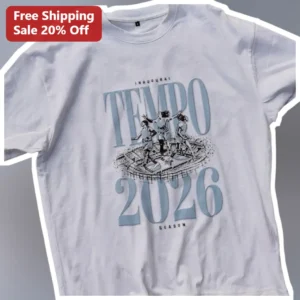 Inaugural Tempo 2026 Season Tee Retro Vintage Soccer Graphic Shirt available at our Los Angeles warehouse