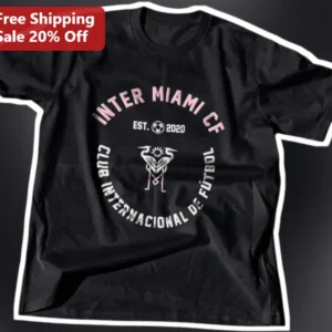 Inter Miami CF Club Internacional De Fútbol Est 2020 Vintage Soccer Fan Tee available at our Los Angeles warehouse