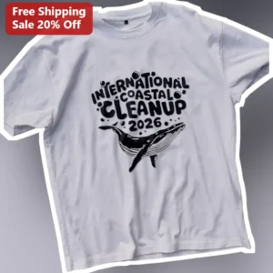 International Coastal Cleanup 2026 Tee Ocean Conservation Volunteer Shirt available at our Los Angeles warehouse