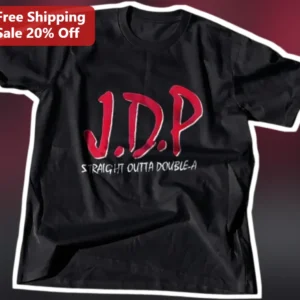 J.D.P. Straight Outta Double-A Baseball Tee Josue De Paula Prospect Gift available at our Los Angeles warehouse