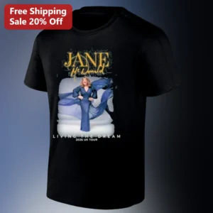 Jane McDonald Living the Dream 2026 UK Tour Tee, Concert Fan Gift for Music Lovers available at our Los Angeles warehouse