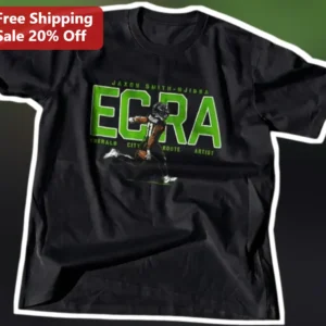 Jaxon Smith-Njigba ECRA Emerald City Route Artist Tee Seattle Seahawks NFL Fan Gift available at our Los Angeles warehouse