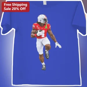Jaxon Smith-Njigba Graphic Tee Ohio State Buckeyes Football Fan Shirt available at our Los Angeles warehouse