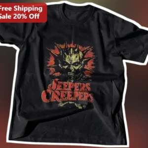 Jeepers Creepers Vintage Horror Movie Graphic Tee for Men Halloween Gift available at our Los Angeles warehouse