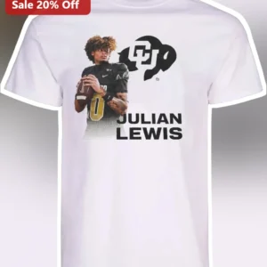 Julian Lewis Colorado Buffaloes Football Player Graphic Tee available at our Los Angeles warehouse