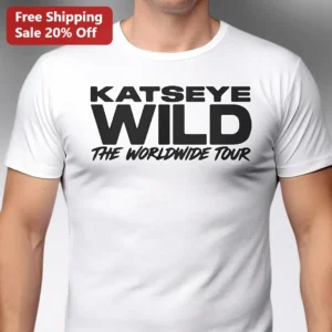 KATSEYE WILD THE WORLDWIDE TOUR Tee Pop Group Concert Merch Fan Shirt available at our Los Angeles warehouse