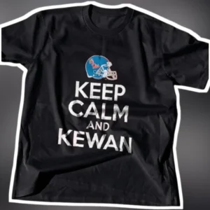 Keep Calm And Custom Name Football Helmet Graphic Tee Vintage College Sports Gift available at our Los Angeles warehouse