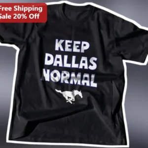 Keep Dallas Normal Tee SMU Mustangs Running Horse Graphic T-Shirt available at our Los Angeles warehouse