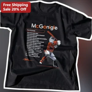 Kevin McGonigle Baseball Player Search Bar Tee Personalized Detroit Tigers Prospect Gift available at our Los Angeles warehouse