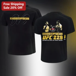 Khabib vs McGregor UFC Tee October 6 2018 Las Vegas MMA Fight Memorabilia Gift for Fans available at our Los Angeles warehouse