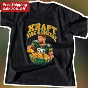 Kraft YAC Cheese Tee Tucker Kraft Mac and Cheese NFL Fantasy Football Gift available at our Los Angeles warehouse