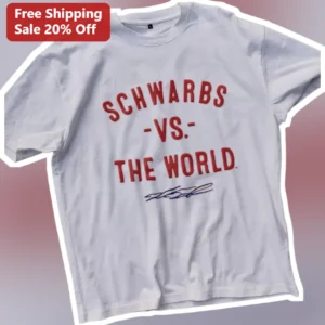 Kyle Schwarber Schwarbs vs the World Tee Vintage Collegiate Baseball Fan Shirt available at our Los Angeles warehouse