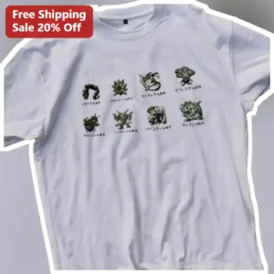 L14 L21 L24 Vintage Sketch Pokemon Graphic Tee available at our Los Angeles warehouse
