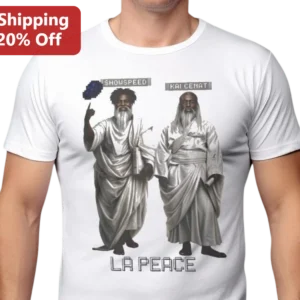 LA PEACE Shai Gilgeous-Alexander Kai Cenat Meme Graphic Tee available at our Los Angeles warehouse