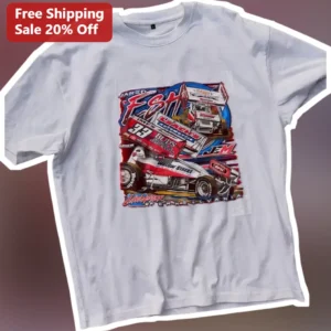 Lancaster Pennsylvania Sprint Car Racing Graphic Tee for Men and Women available at our Los Angeles warehouse