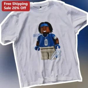 LAUNCH CLUB Ja'Marr Chase Lego Minifigure Graphic Tee NFL Football Fan Gift available at our Los Angeles warehouse