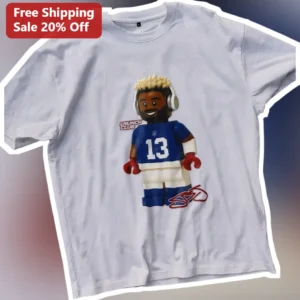 Launch Club Odell Beckham Jr Lego Minifigure Graphic Tee NFL Football Fan Gift available at our Los Angeles warehouse