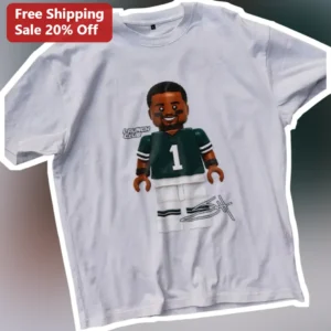 LAUNCH CLUB Tee Saquon Barkley Lego Minifigure Football Player Graphic Shirt available at our Los Angeles warehouse