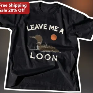Leave Me A Loon Tee Minnesota State Bird Vintage Graphic Shirt available at our Los Angeles warehouse