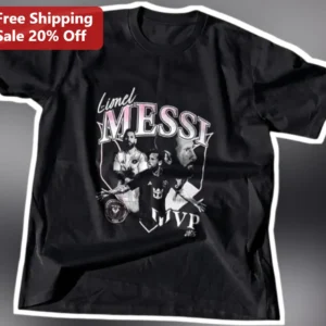 Lionel Messi MVP Graphic Tee Soccer Fan Gift Black T-Shirt available at our Los Angeles warehouse