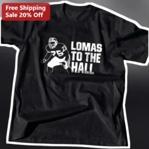 Lomas To The Hall Football Player Graphic Tee Zak Lomas Vintage Distressed Shirt available at our Los Angeles warehouse