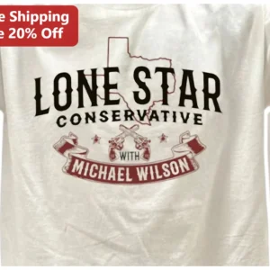 Lone Star Conservative Texas Political Graphic Tee available at our Los Angeles warehouse